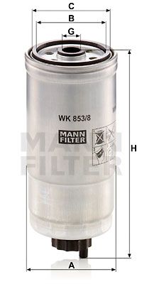 MANN-FILTER Polttoainesuodatin WK 853/8