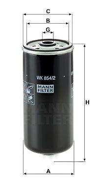 MANN-FILTER Polttoainesuodatin WK 854/2