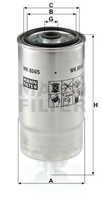 MANN-FILTER Polttoainesuodatin WK 854/5