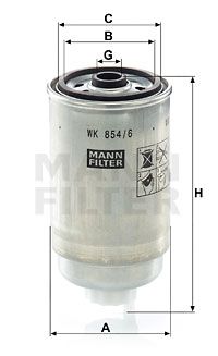 MANN-FILTER Polttoainesuodatin WK 854/6
