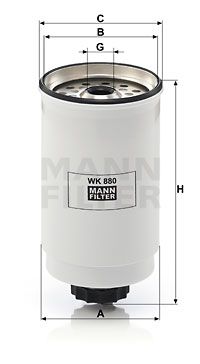 MANN-FILTER Polttoainesuodatin WK 880