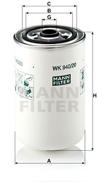 MANN-FILTER Polttoainesuodatin WK 940/20