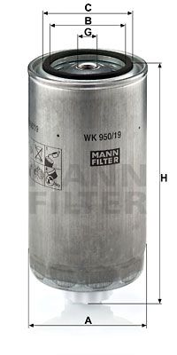 MANN-FILTER Polttoainesuodatin WK 950/19