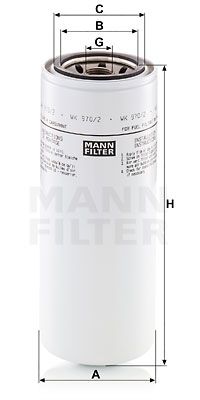 MANN-FILTER Polttoainesuodatin WK 970/2