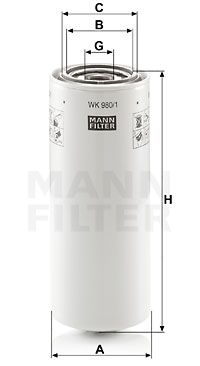 MANN-FILTER Polttoainesuodatin WK 980/1