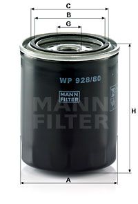 MANN-FILTER Öljynsuodatin WP 928/80
