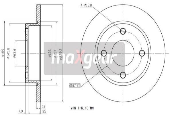 MAXGEAR Jarrulevy 19-0718