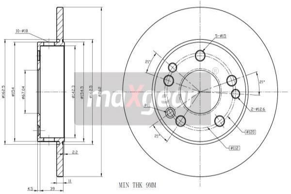 MAXGEAR Jarrulevy 19-0721