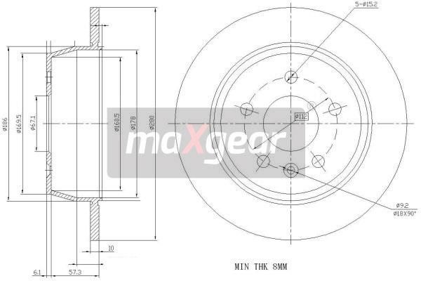 MAXGEAR Jarrulevy 19-0729