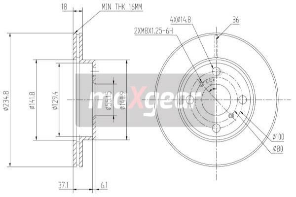 MAXGEAR Jarrulevy 19-0751