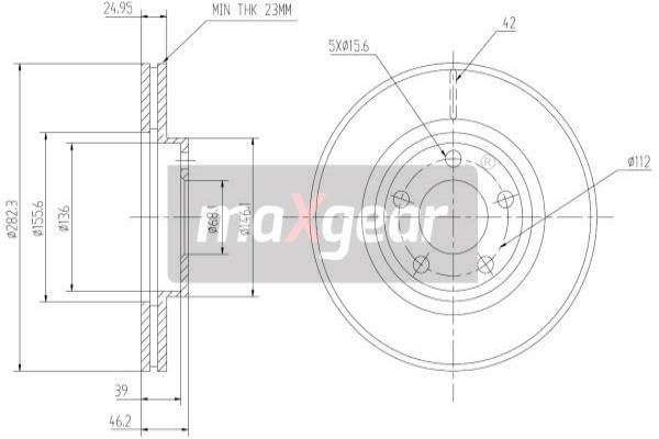 MAXGEAR Jarrulevy 19-0757MAX