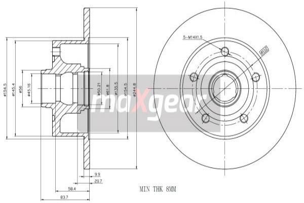 MAXGEAR Jarrulevy 19-0787MAX