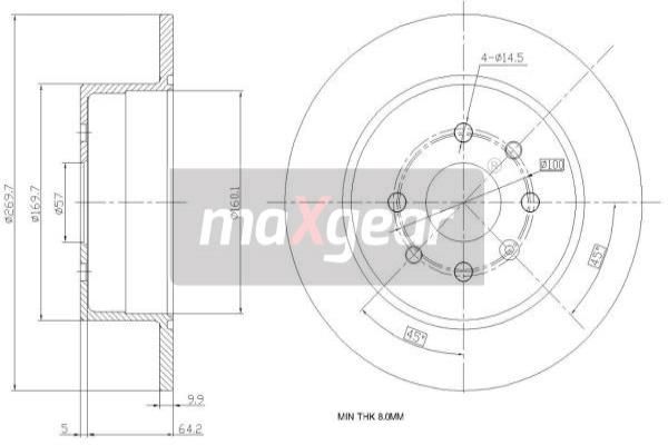 MAXGEAR Jarrulevy 19-0788MAX