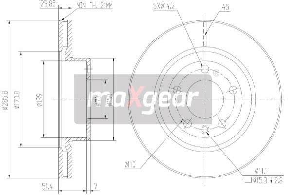 MAXGEAR Jarrulevy 19-0797MAX