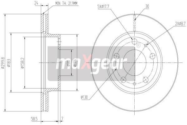 MAXGEAR Jarrulevy 19-0799