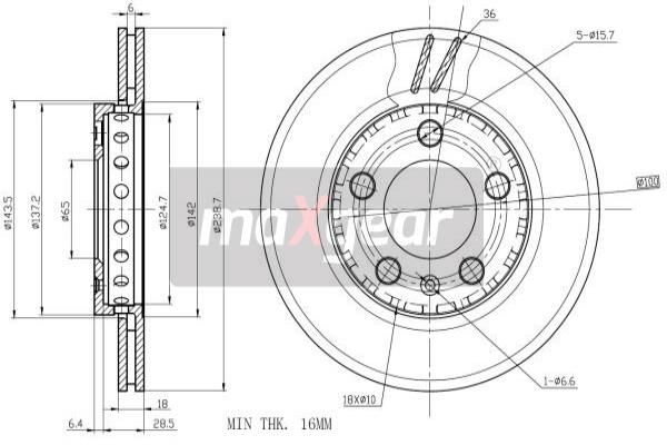 MAXGEAR Jarrulevy 19-0821MAX