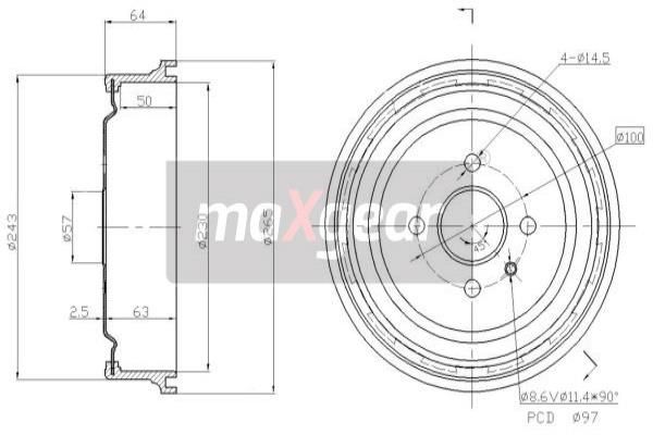 MAXGEAR Jarrurumpu 19-0830