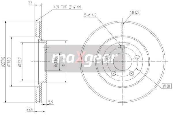 MAXGEAR Jarrulevy 19-0916MAX