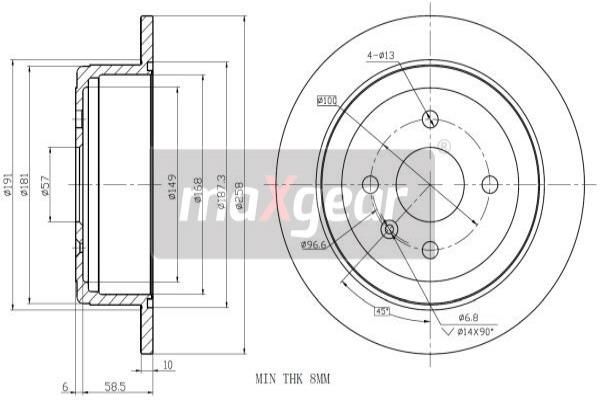 MAXGEAR Jarrulevy 19-0917