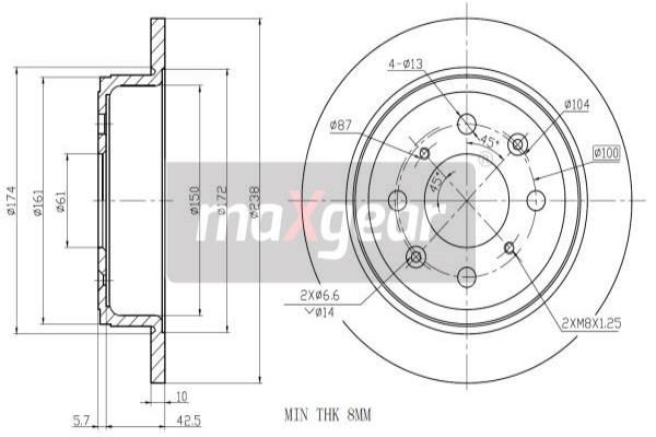 MAXGEAR Jarrulevy 19-0921MAX