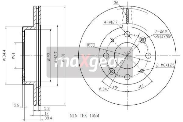 MAXGEAR Jarrulevy 19-0926