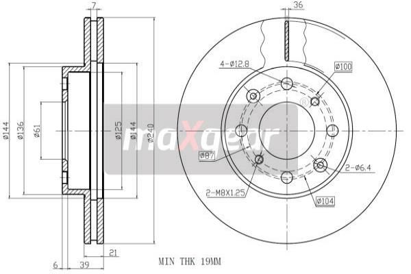 MAXGEAR Jarrulevy 19-0928MAX