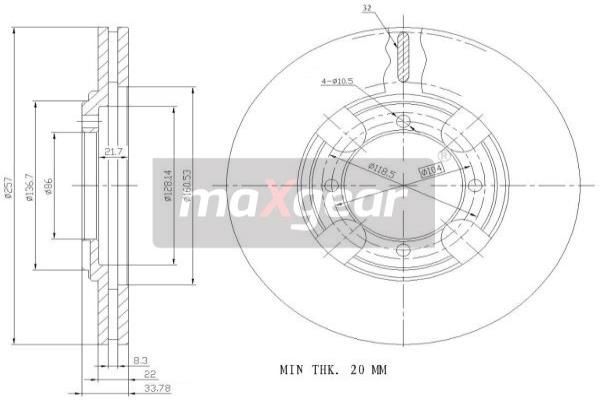 MAXGEAR Jarrulevy 19-0936