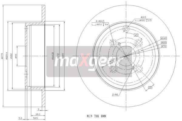 MAXGEAR Jarrulevy 19-0963MAX