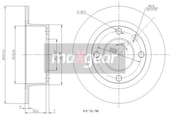 MAXGEAR Jarrulevy 19-0978