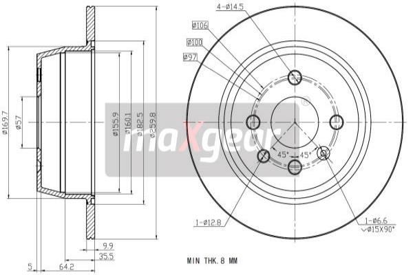 MAXGEAR Jarrulevy 19-0984