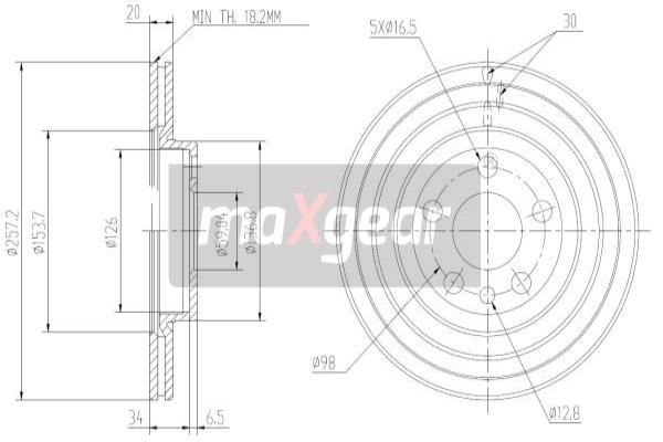 MAXGEAR Jarrulevy 19-0999MAX