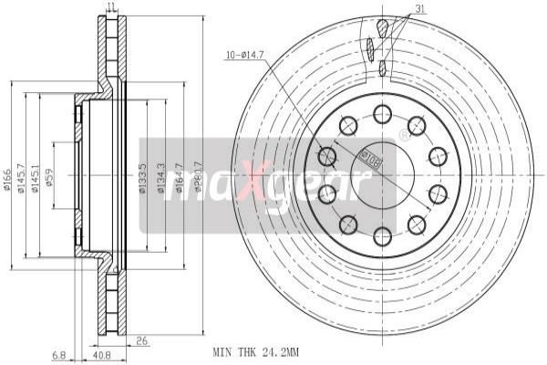 MAXGEAR Jarrulevy 19-1002