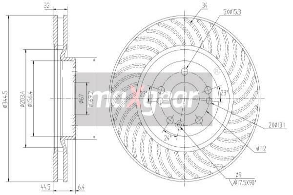 MAXGEAR Jarrulevy 19-1014