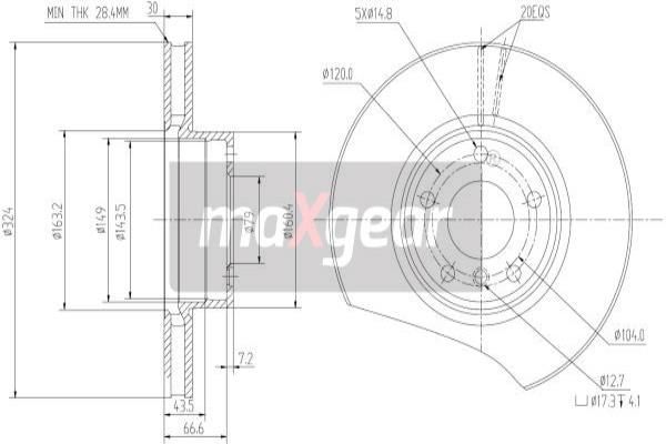 MAXGEAR Jarrulevy 19-1043MAX