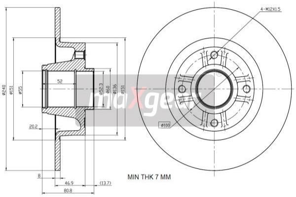 MAXGEAR Jarrulevy 19-1046