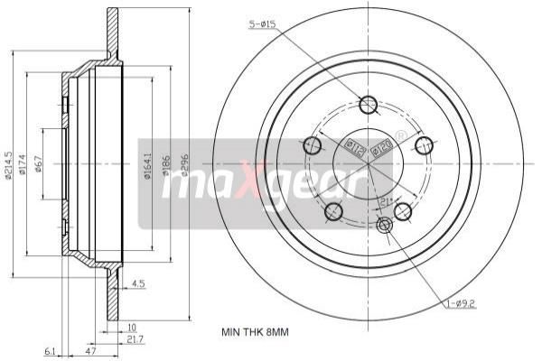 MAXGEAR Jarrulevy 19-1056MAX