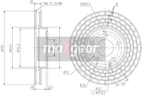 MAXGEAR Jarrulevy 19-1260