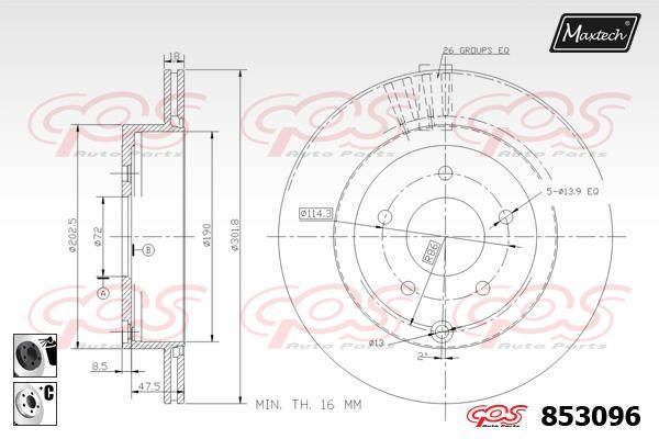 MAXTECH Jarrulevy 853096.6060