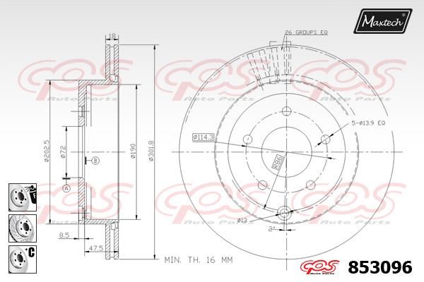 MAXTECH Jarrulevy 853096.6880