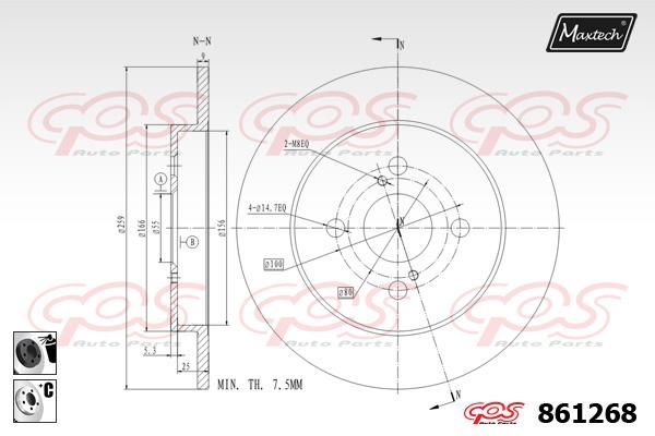 MAXTECH Jarrulevy 861268.6060