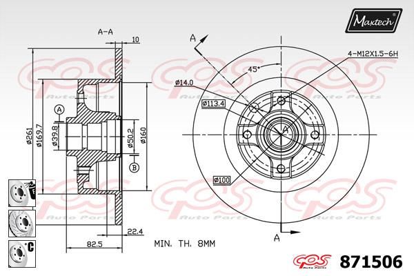 MAXTECH Jarrulevy 871506.6980