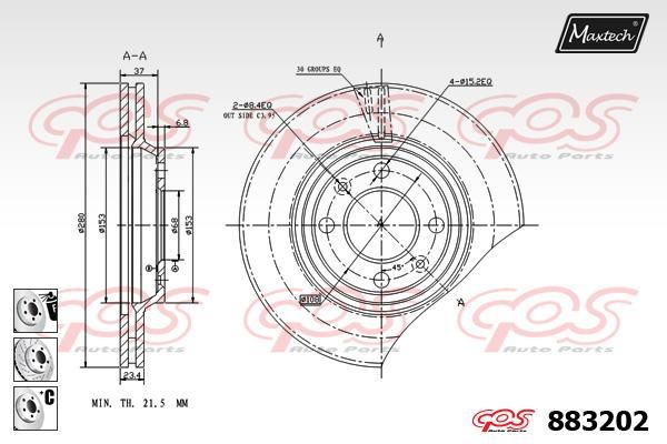 MAXTECH Jarrulevy 883202.6880