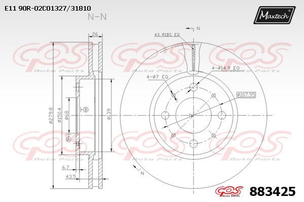 MAXTECH Jarrulevy 883425.0000