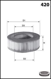 MECAFILTER Ilmansuodatin EL3162