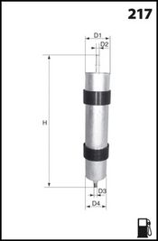 MECAFILTER Polttoainesuodatin ELE6026