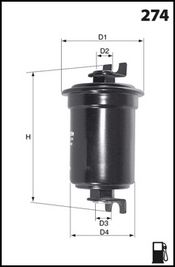 MECAFILTER Polttoainesuodatin ELE6086