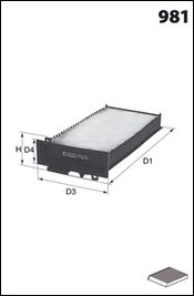 MECAFILTER Suodatin, sisäilma ELR7153