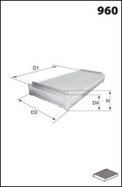 MECAFILTER Suodatin, sisäilma JKR7046