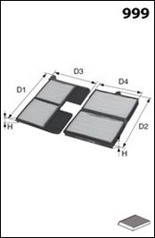 MECAFILTER Suodatin, sisäilma JLR7223