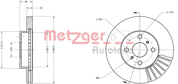 METZGER Jarrulevy 6110212